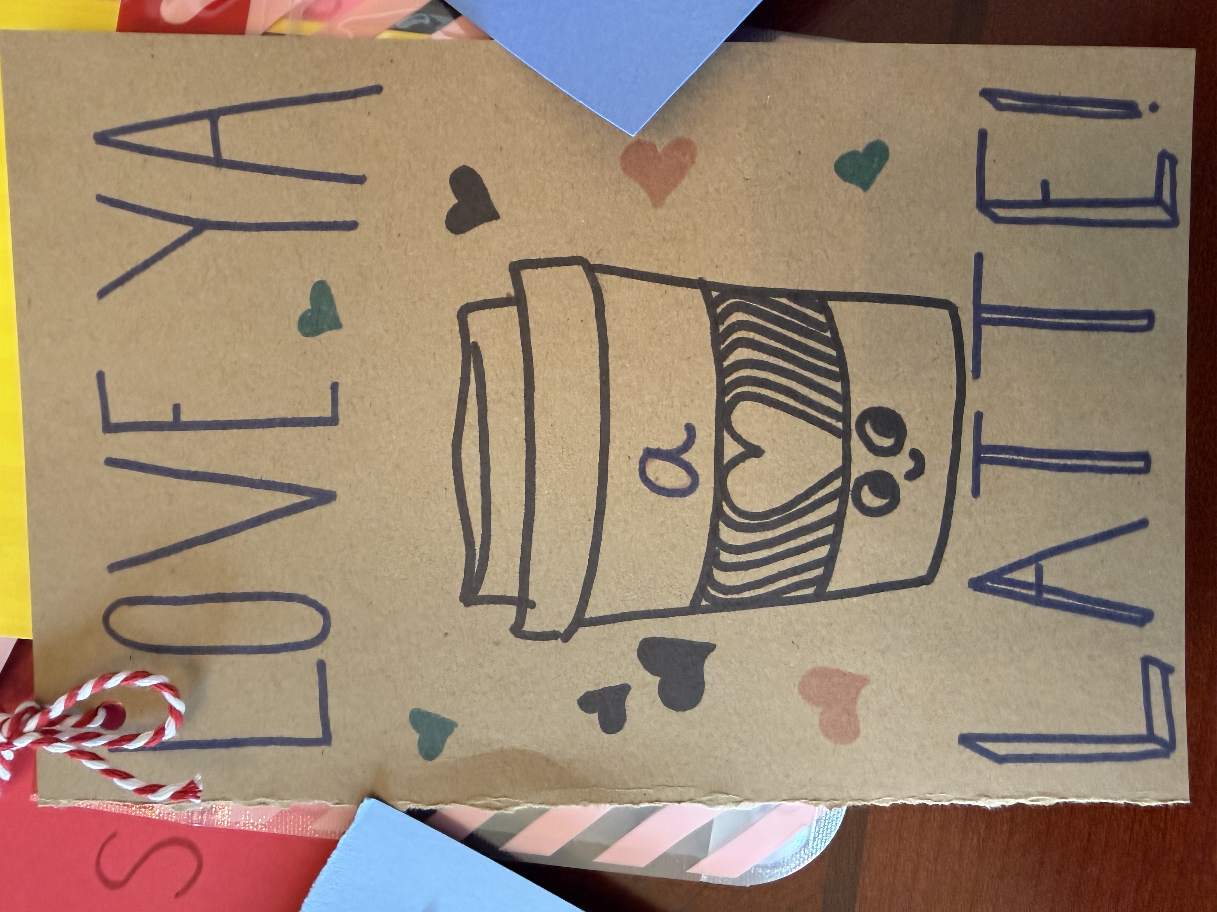 Colorful collection of handmade Valentine cards